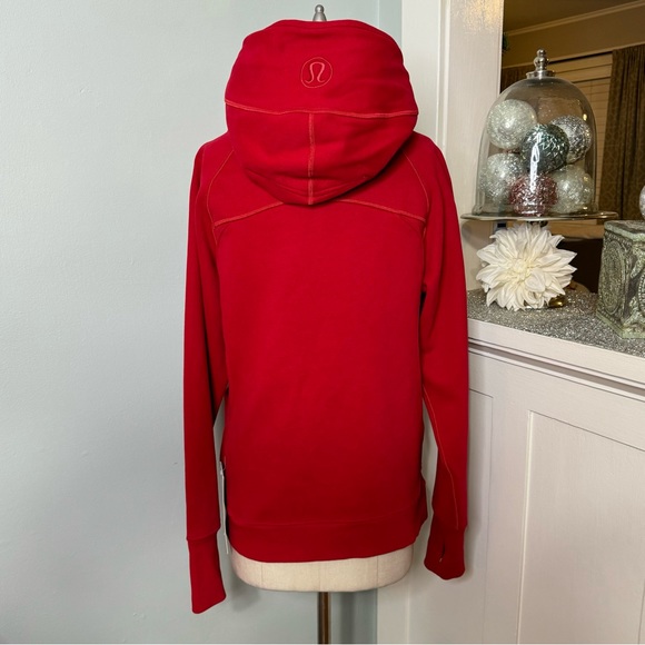 Lululemon Scuba Hoodie Cotton Fleece Jacket Lunar New Year Dark Red 12 Nwt - Picture 6 of 11
